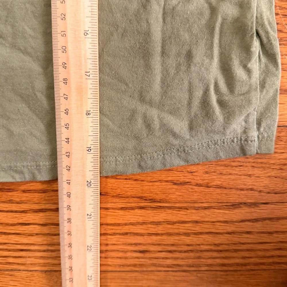 Old Navy Live Happy Sunrise to Sunset Floral Cotton‎ Olive Short Sleeve Tee L